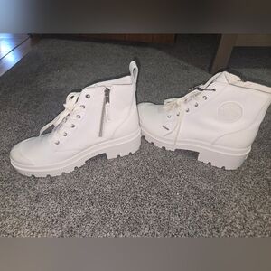 Palladium Women's White Heeled Boots